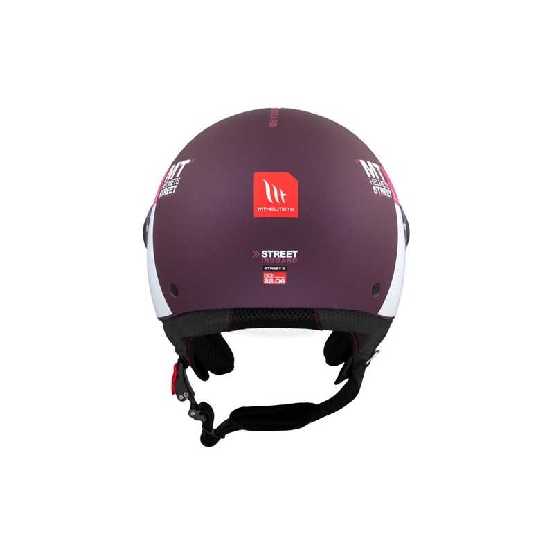 Casco de moto abierto MT STREET INBOARD C8 mate púrpura-rosa