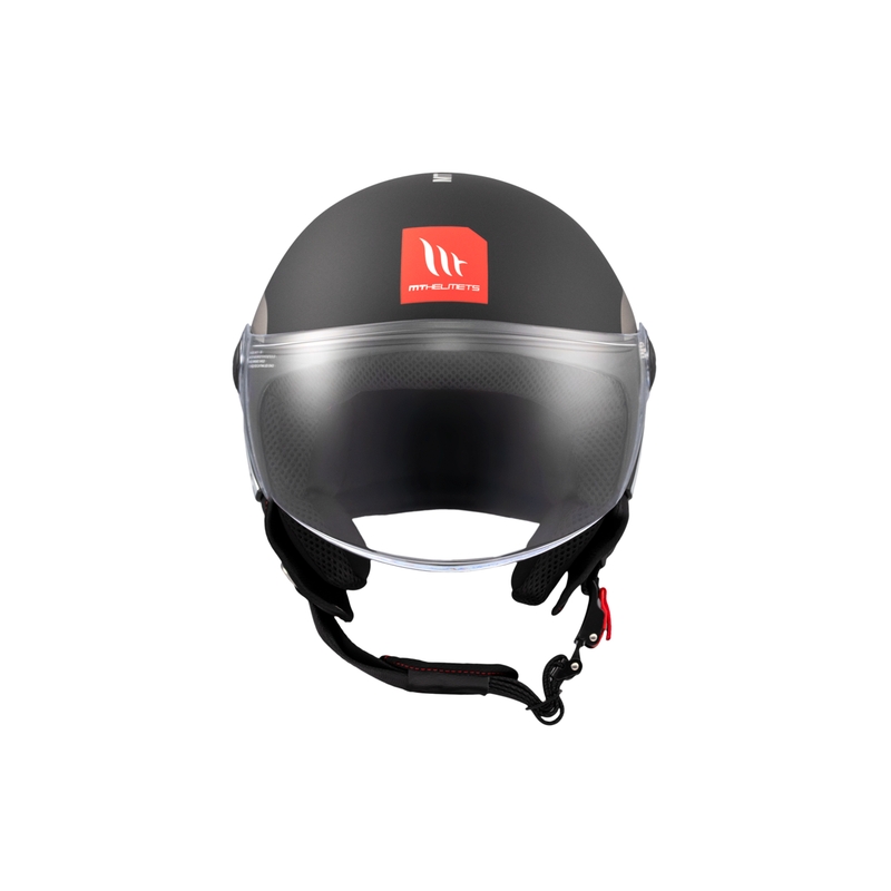 Casco de moto jet MT STREET INBOARD D2 negro mate-plata