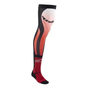 Calcetines Rodillera Alpinestars Rojo Fluo Blanco Negro