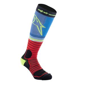 Calcetines Alpinestars MX PRO negro-rojo fluo-amarillo fluo-azul