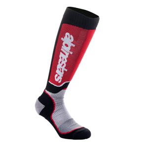 Calcetines Alpinestars MX Plus negro-rojo-gris