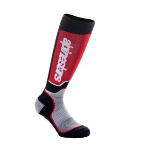 Calcetines Alpinestars MX Plus para niños en negro, rojo y gris