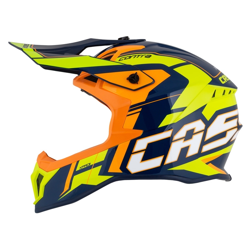 Casco de motocross Cassida Cross Pro 2 Contra fluo amarillo-naranja-azul