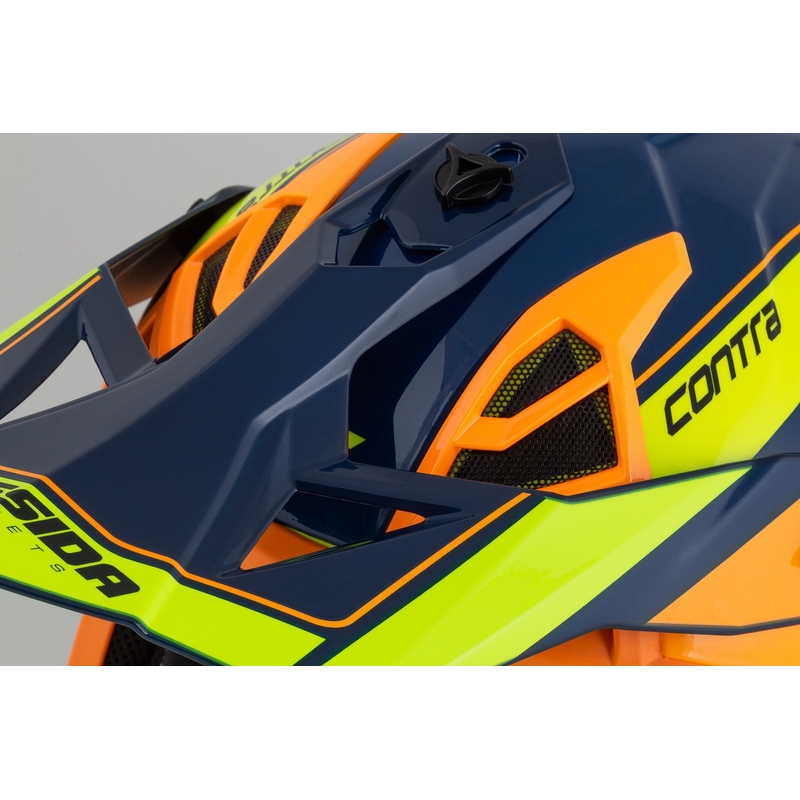 Casco de motocross Cassida Cross Pro 2 Contra fluo amarillo-naranja-azul