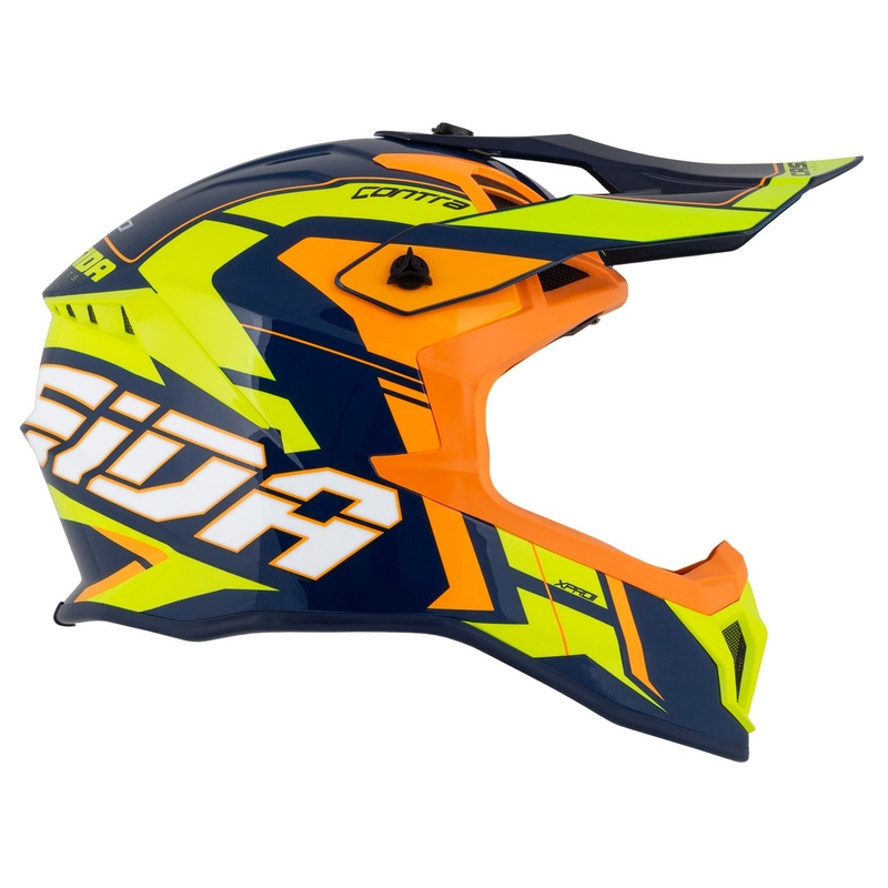 Casco de motocross Cassida Cross Pro 2 Contra fluo amarillo-naranja-azul