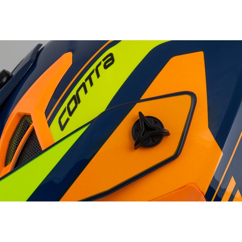 Casco de motocross Cassida Cross Pro 2 Contra fluo amarillo-naranja-azul