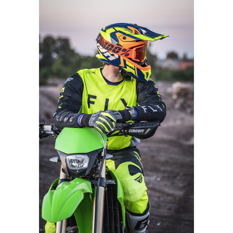 Casco de motocross Cassida Cross Pro 2 Contra fluo amarillo-naranja-azul
