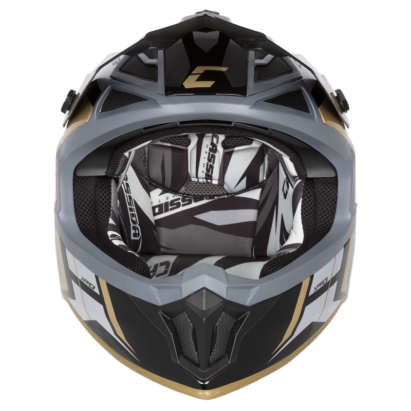 Casco Cassida Cross Pro 2 Contra Motocross oro perla gris-negro