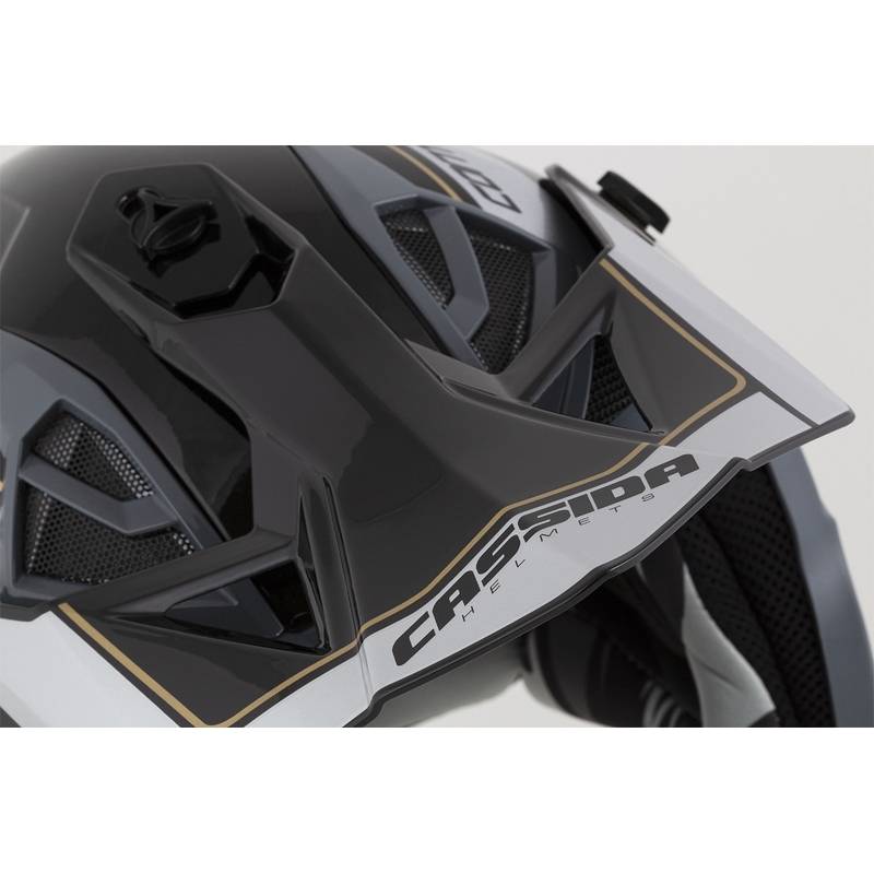Casco Cassida Cross Pro 2 Contra Motocross oro perla gris-negro