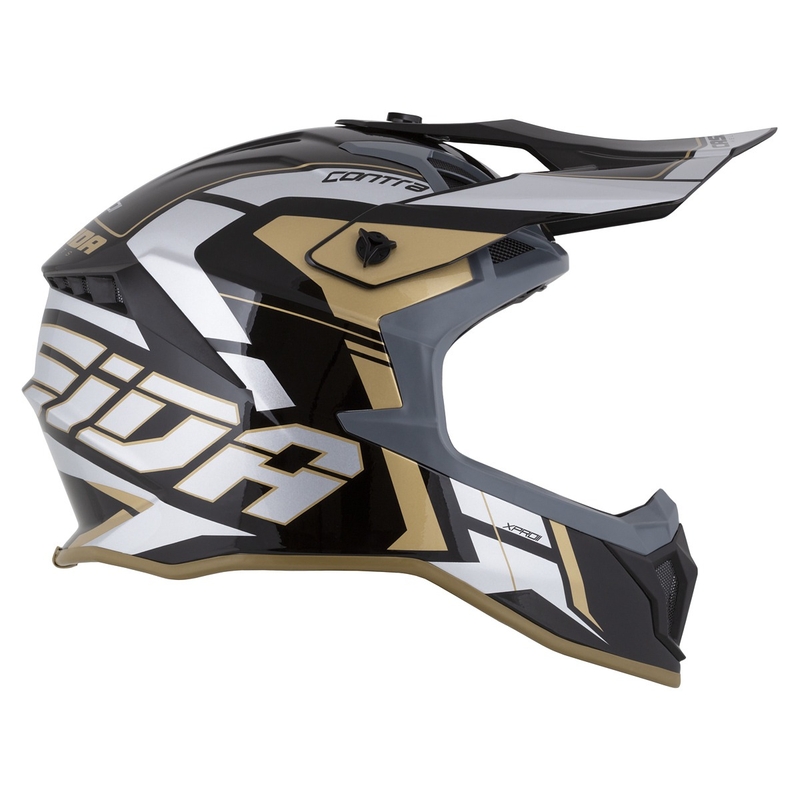 Casco Cassida Cross Pro 2 Contra Motocross oro perla gris-negro