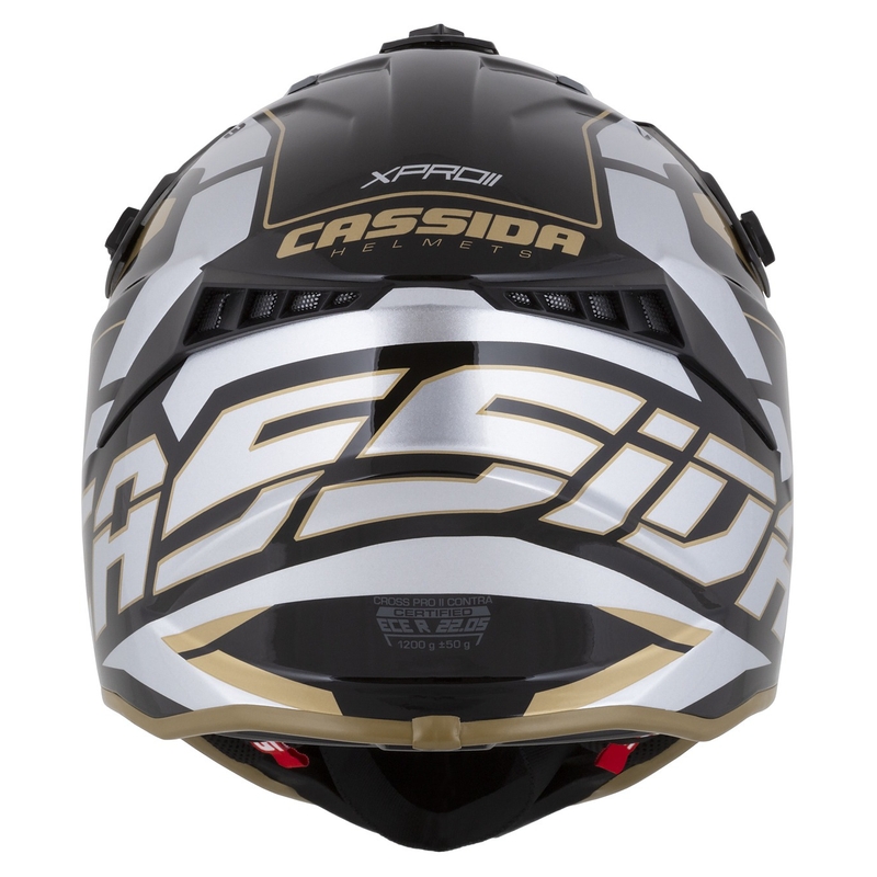 Casco Cassida Cross Pro 2 Contra Motocross oro perla gris-negro