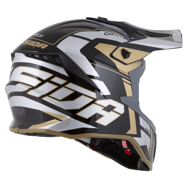 Casco Cassida Cross Pro 2 Contra Motocross oro perla gris-negro