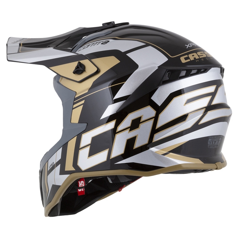 Casco Cassida Cross Pro 2 Contra Motocross oro perla gris-negro