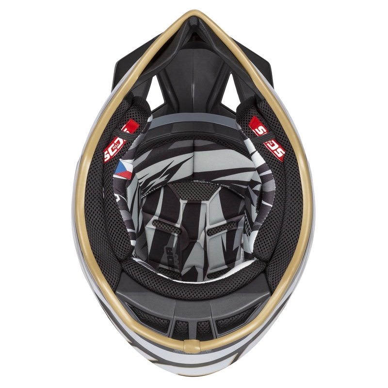Casco Cassida Cross Pro 2 Contra Motocross oro perla gris-negro