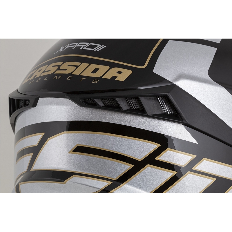 Casco Cassida Cross Pro 2 Contra Motocross oro perla gris-negro