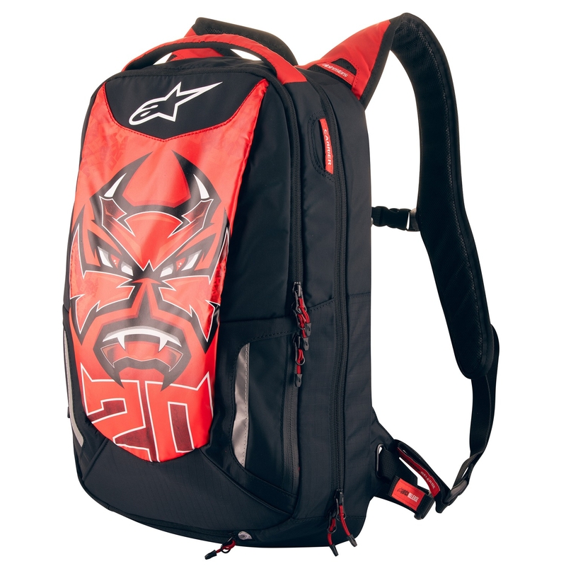 Mochila Alpinestars City Hunter FQ20 2024 negro-rojo-blanco