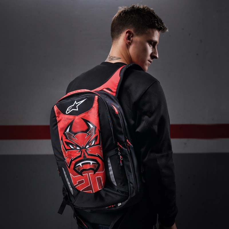 Mochila Alpinestars City Hunter FQ20 2024 negro-rojo-blanco