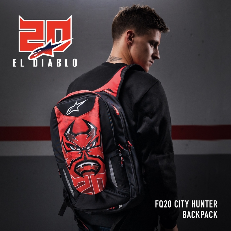 Mochila Alpinestars City Hunter FQ20 2024 negro-rojo-blanco