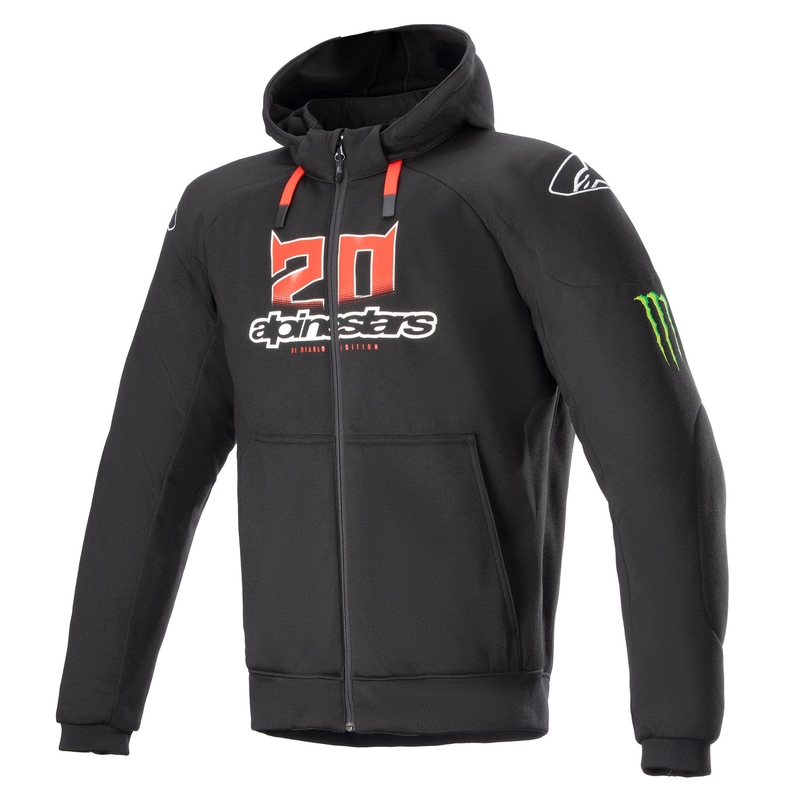Chaqueta de moto Alpinestars Chrome Ignition Monster FQ20 Negro-Rojo-Blanco-Verde