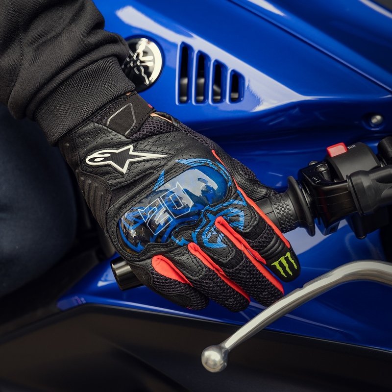 Guantes de moto Alpinestars SMX-1 Air 2 Monster FQ20 Negro-Rojo-Azul-Blanco-Verde