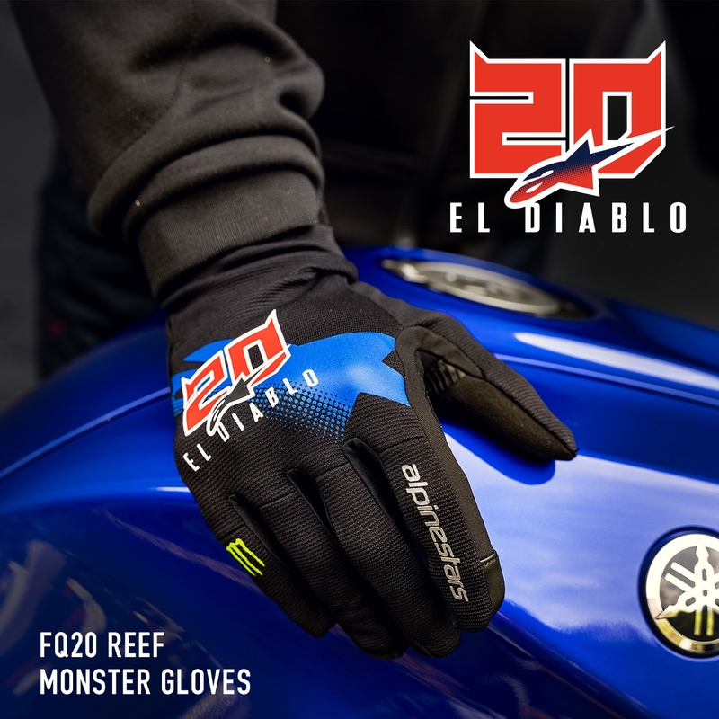 Guantes de moto Alpinestars Reef Monster FQ20 Negro-Rojo-Azul-Blanco-Verde