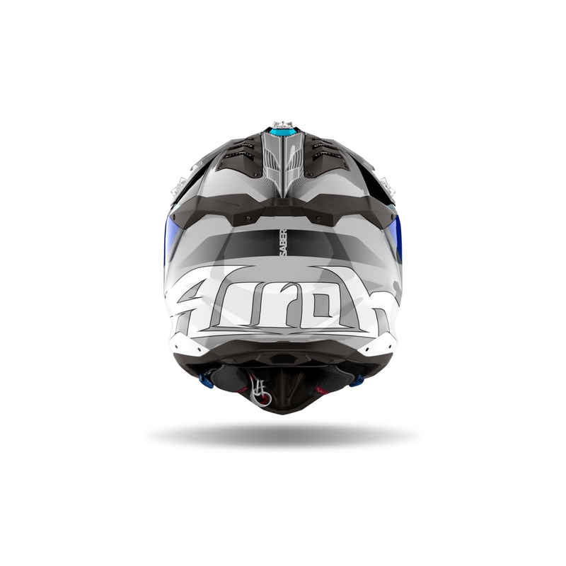 Casco motocross Airoh Aviator 3 Saber 2024 azul brillante