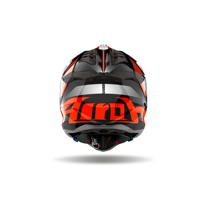 Casco motocross Airoh Aviator 3 Saber 2024 naranja brillante