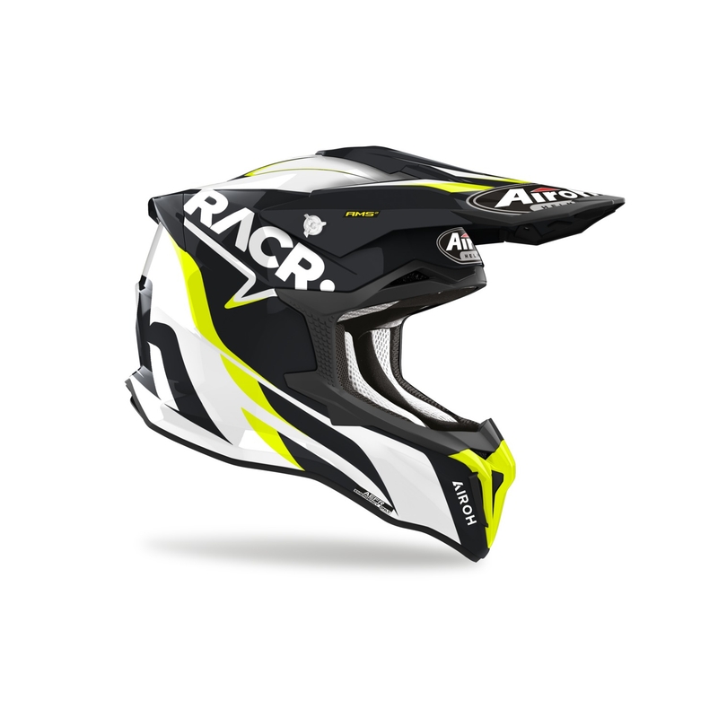 Casco motocross Airoh Strycker Racr 2024 brillante liquidación