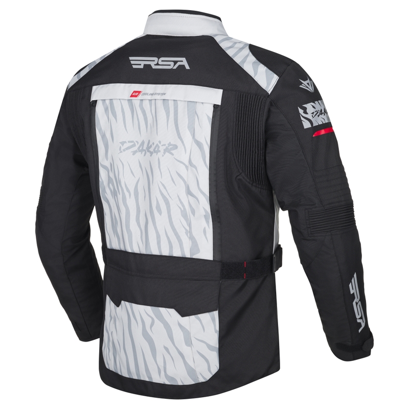 Chaqueta de moto RSA Dakar 2 negra, gris y roja