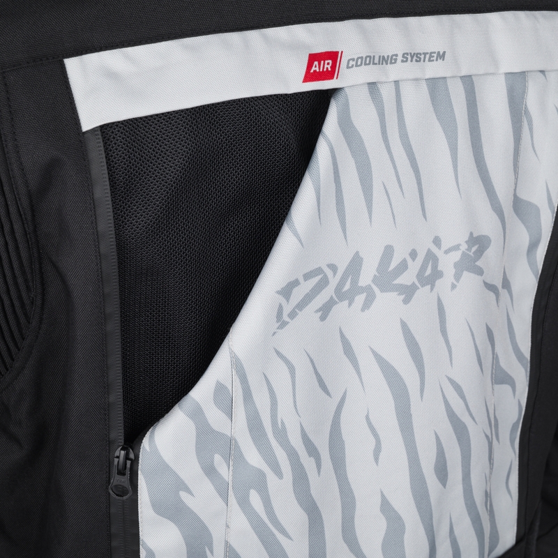 Chaqueta de moto RSA Dakar 2 negra, gris y roja