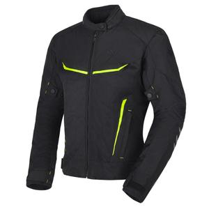 Chaqueta de moto para mujer RSA Runway Black-Fluo Yellow