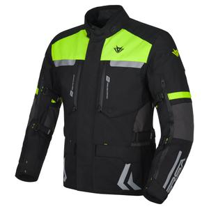 Chaqueta de moto RSA Storm negra-gris-amarilla fluo