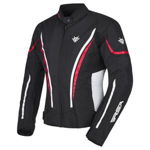Chaqueta de moto RSA Wasp para mujer en negro, blanco y rojo