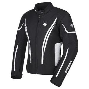 Chaqueta de moto RSA Wasp en blanco y negro para mujer