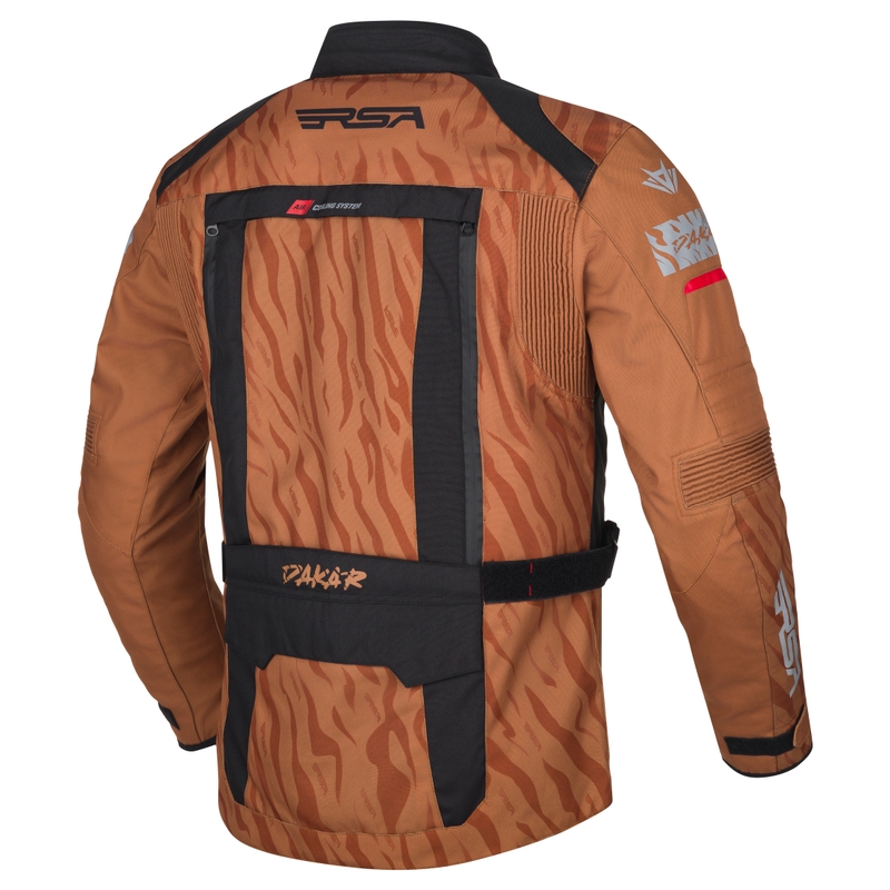 Chaqueta de moto RSA Dakar 2 arena-negro-rojo