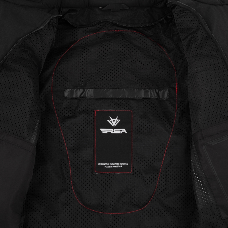 Chaqueta de moto RSA Dakar 2 para mujer, color negro, gris y rojo