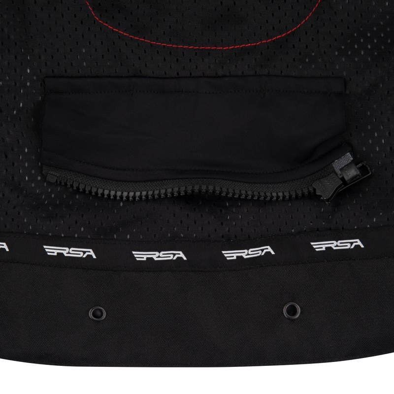 Chaqueta de moto RSA Wasp para mujer, color negro, rosa y blanco.