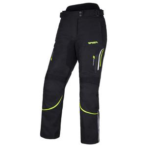 Pantalón de moto para mujer RSA Wasp Black-White-Fluo Yellow