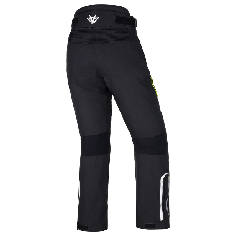 Pantalón de moto para mujer RSA Wasp Black-White-Fluo Yellow