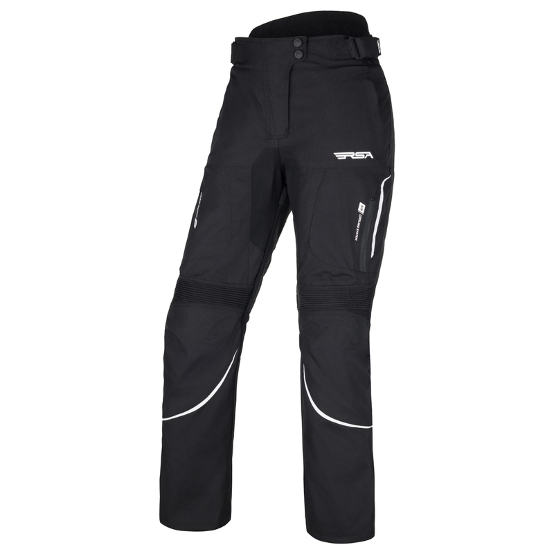 Pantalón de moto para mujer RSA Wasp Black and White