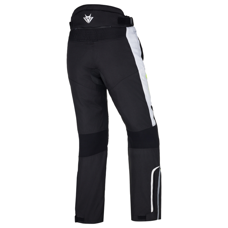 Pantalón de moto para mujer RSA Wasp Black-Fluo Yellow-White