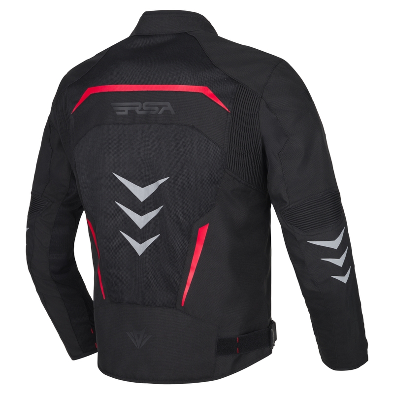 Chaqueta de moto RSA Runway negro-rojo