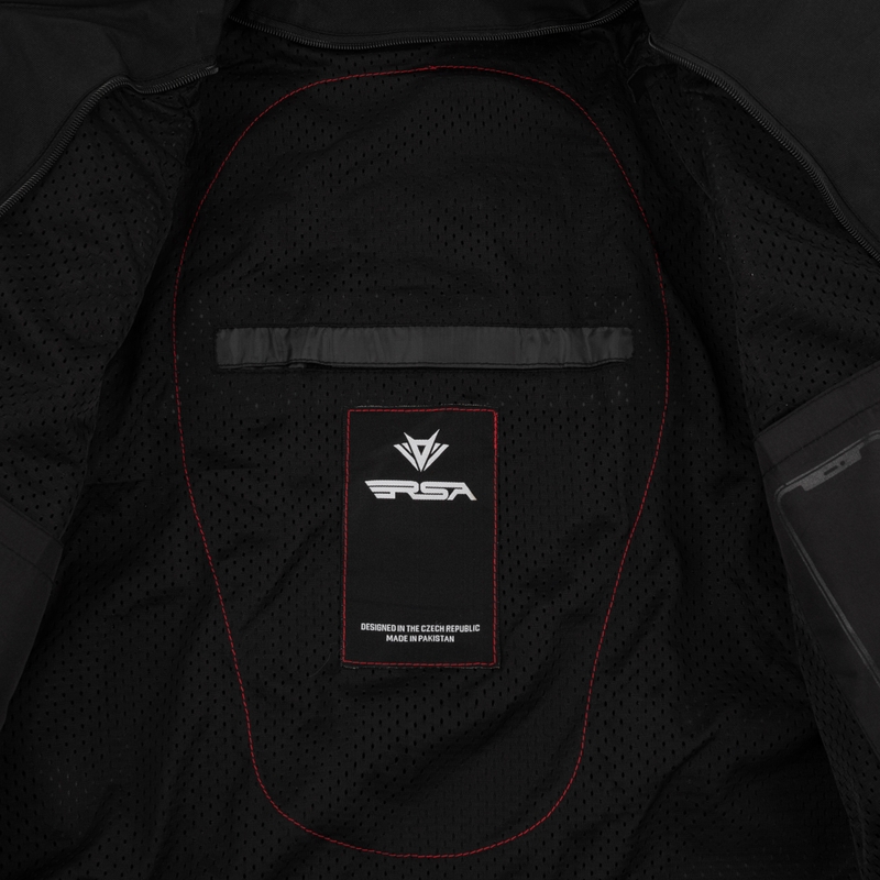 Chaqueta de moto RSA Runway negro-rojo