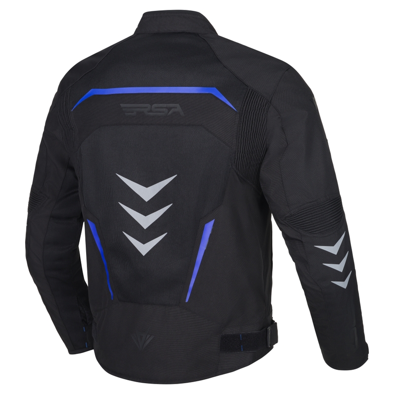 Chaqueta de moto RSA Runway negro-azul