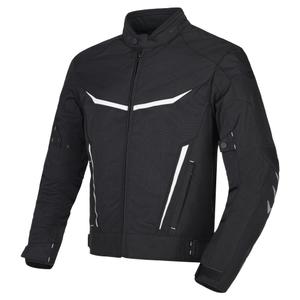 Chaqueta de moto blanca y negra RSA Runway