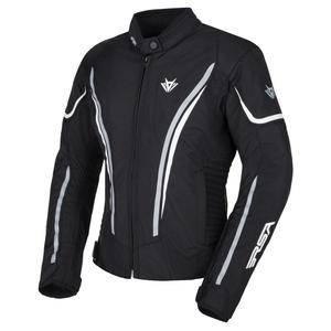 Chaqueta de moto RSA Wasp Negro-Gris-Blanco para mujer