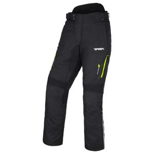 Pantalón de moto RSA Wasp negro-blanco-amarillo fluo