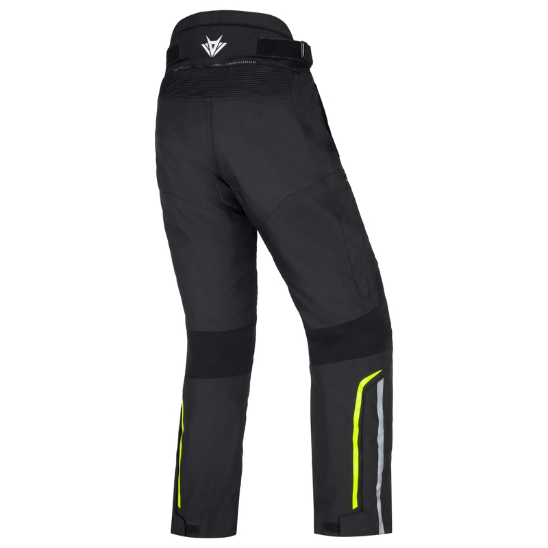 Pantalón de moto RSA Wasp negro-blanco-amarillo fluo