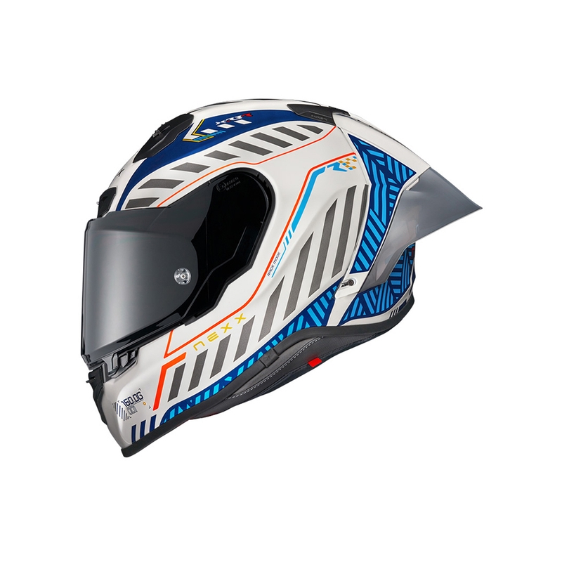 Casco integral de moto Nexx NEXX X.R3R Out Brake blanco-azul liquidación