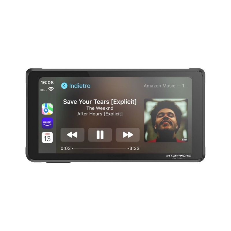 Interphone RIDESYNC Apple CarPlay y Android Auto Pantalla para motocicletas